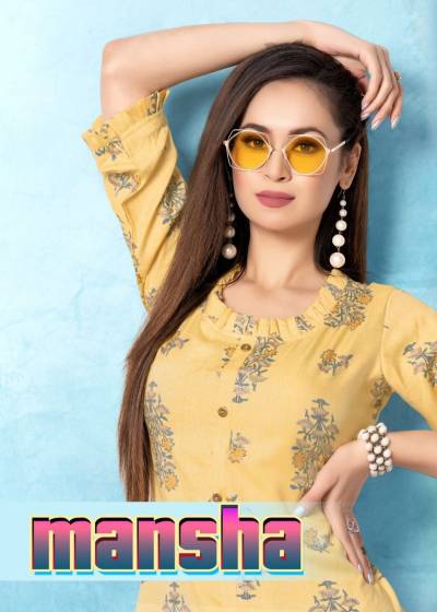 Mansha By Trendy Fancy Rayon Short Top Collection